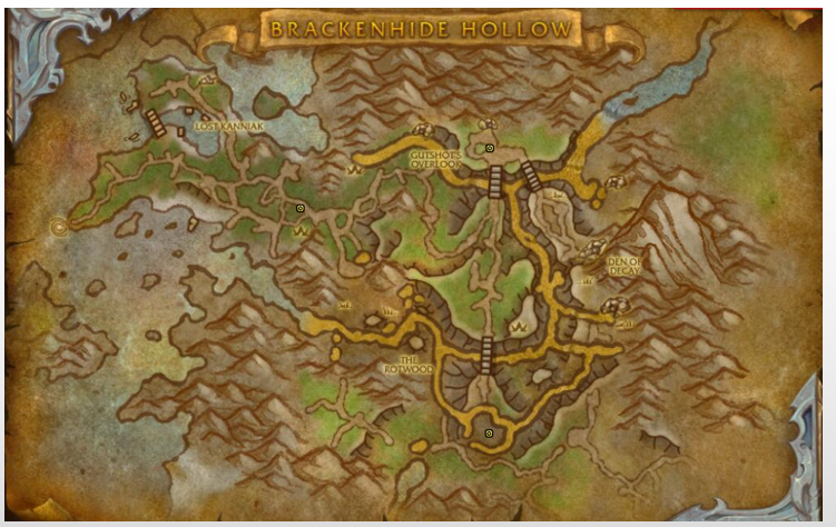 Brackenhide Hollow Location & Map