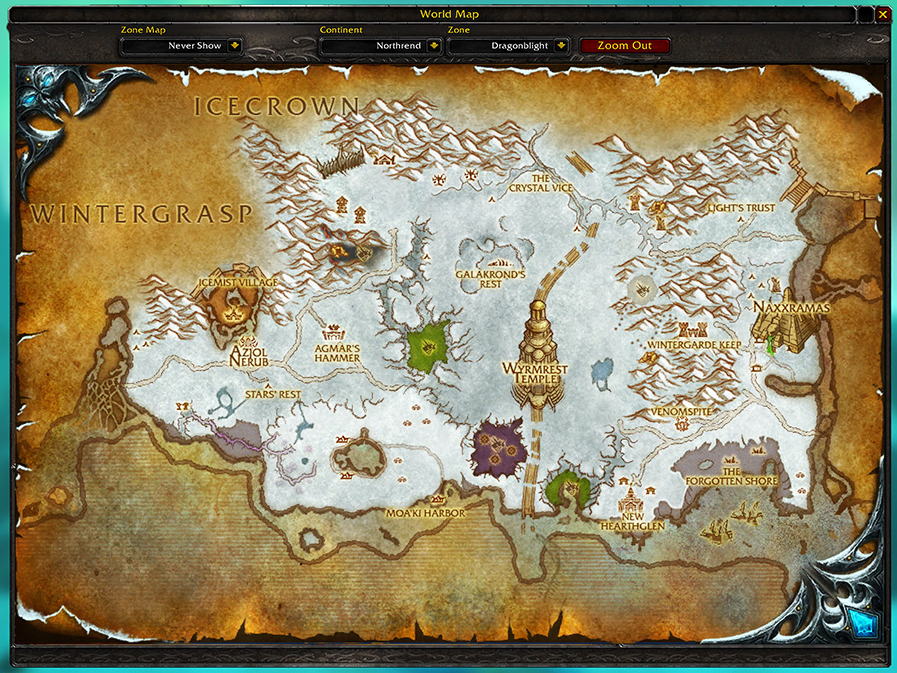 Wrath Classic Dragonblight Map